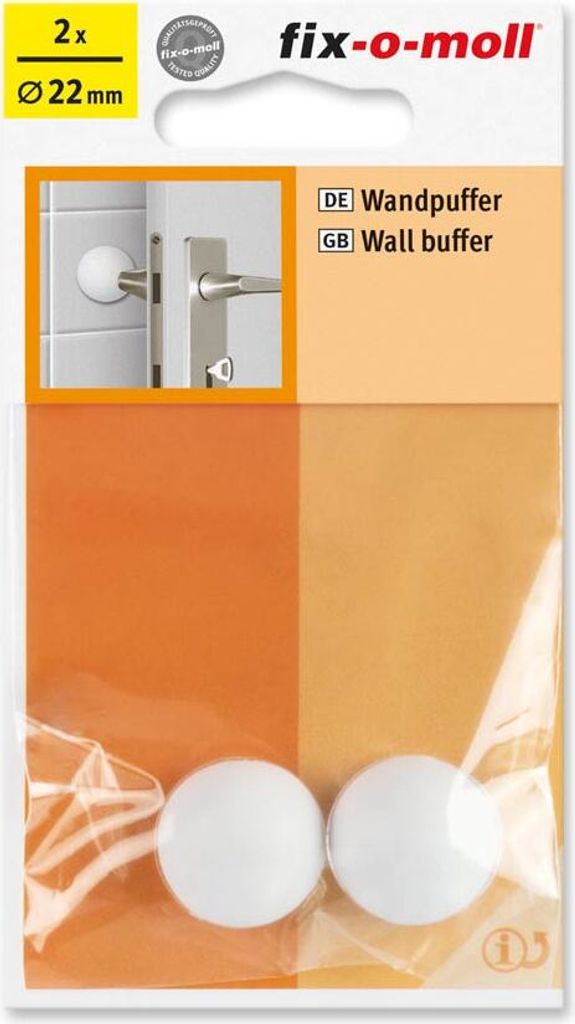 Wandpuffer rund 22mm weiß fix-o-moll Produktbild 