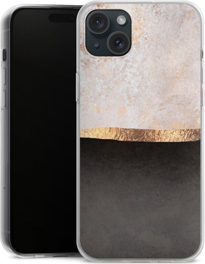 DeinDesign Handyhülle für Apple iPhone 15 Plus Silikon Hülle Case Smartphone Schutzhülle Abstrakt Black & White Trends