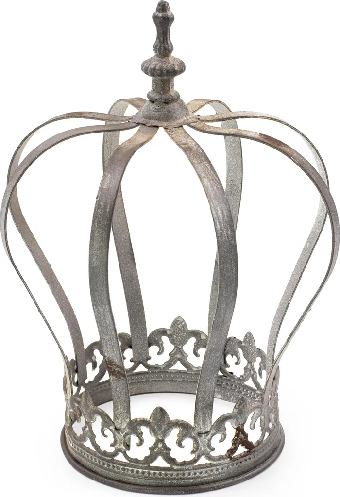 Aménagement jardin : couronne métal déco 25x18 cm pour balcon et terrasse