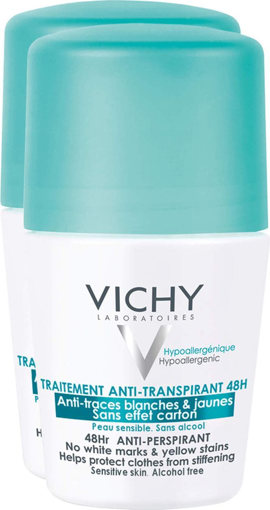 Vichy Deo Roll-on Anti-Flecken 48h 2X50 ml