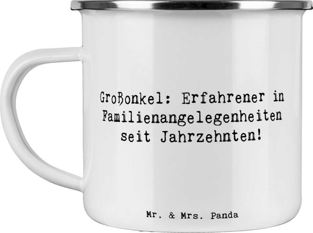 Mr. & Mrs. Panda Pott Spruch Großonkel Erfahrung - Weiß - Geschenk, Dankeschön, Outdoor Tasse, Familie, Familientradition, Haferl, einzigartige ...