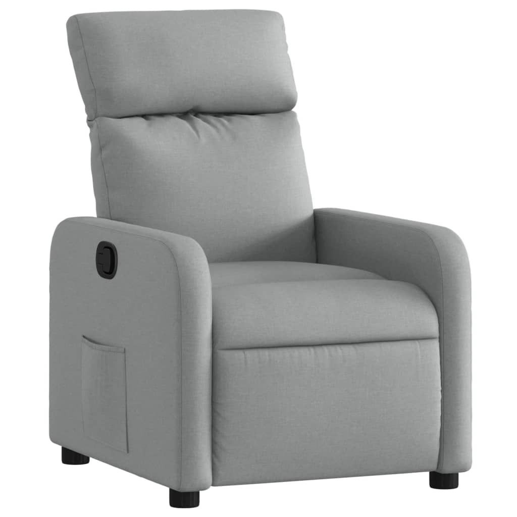 vidaXL Fauteuil relax gris clair Tissu Image du produit 