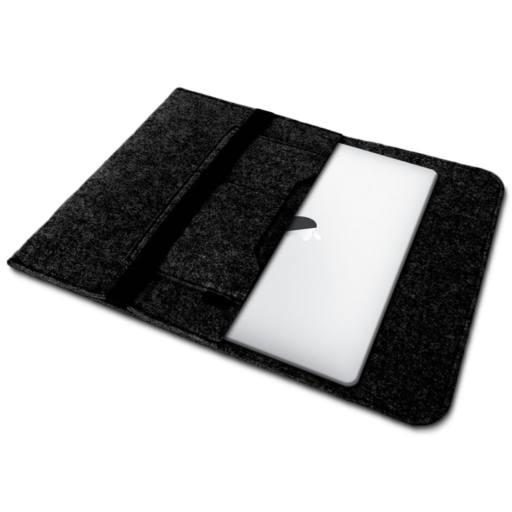 Laptop Tasche Sleeve Hülle Schutztasche Filz Cover für Tablets und NotebooksFarben:Dunkel Grau;Größe:11 - 11.6 Zoll