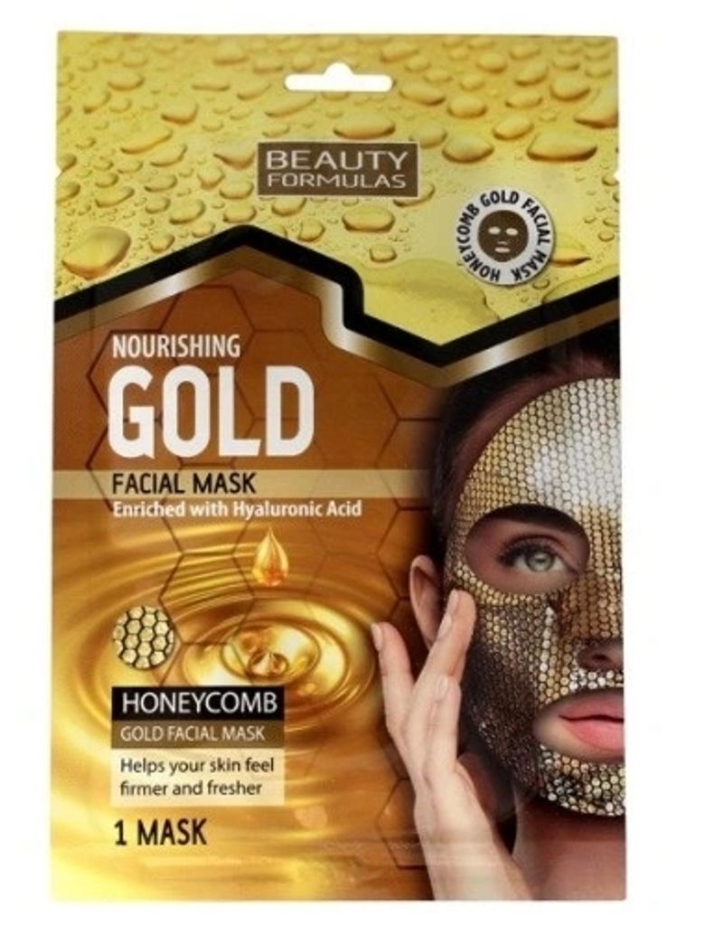 Beauty Formulas Nourishing Gold Face Mask with Honeycomb Texture