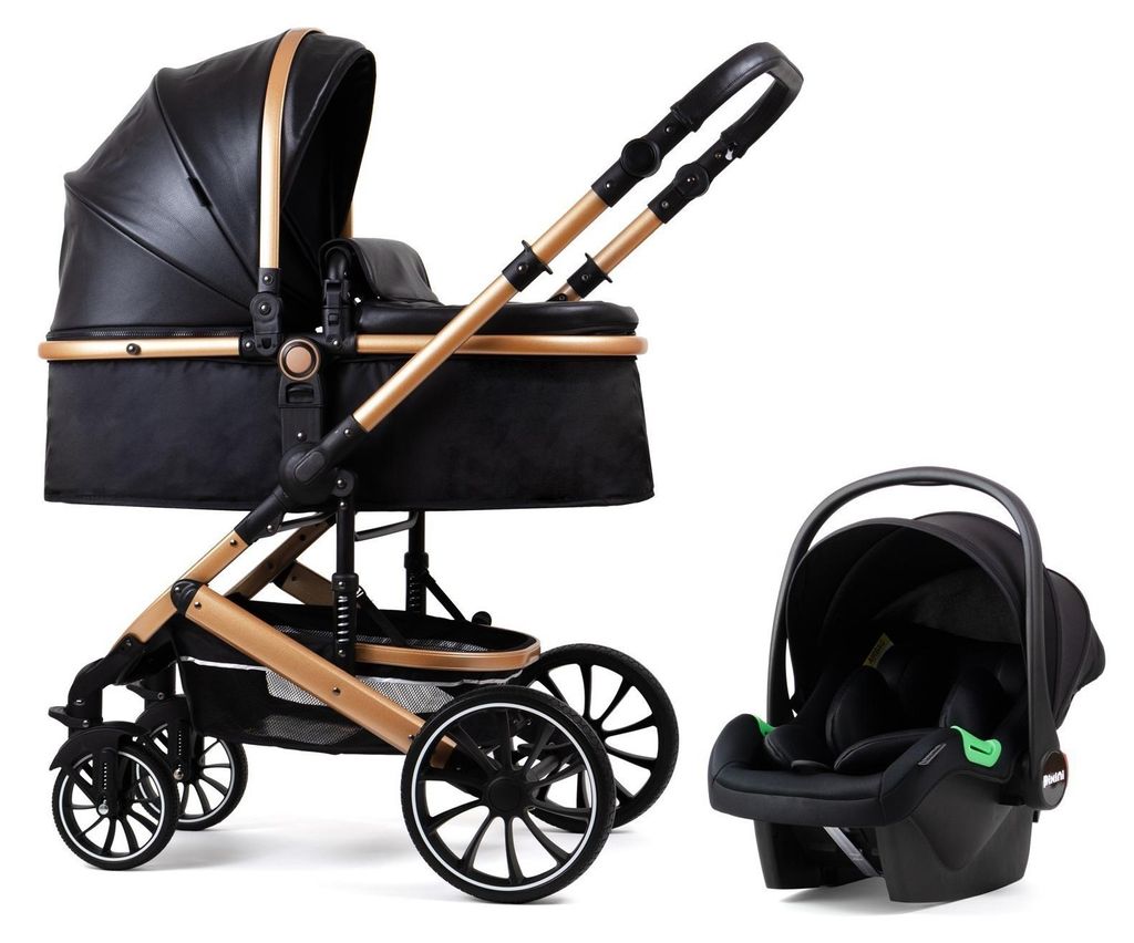 Pixini Kinderwagen Kalani 3in1 gold/schwarz (inkl. Produktbild 