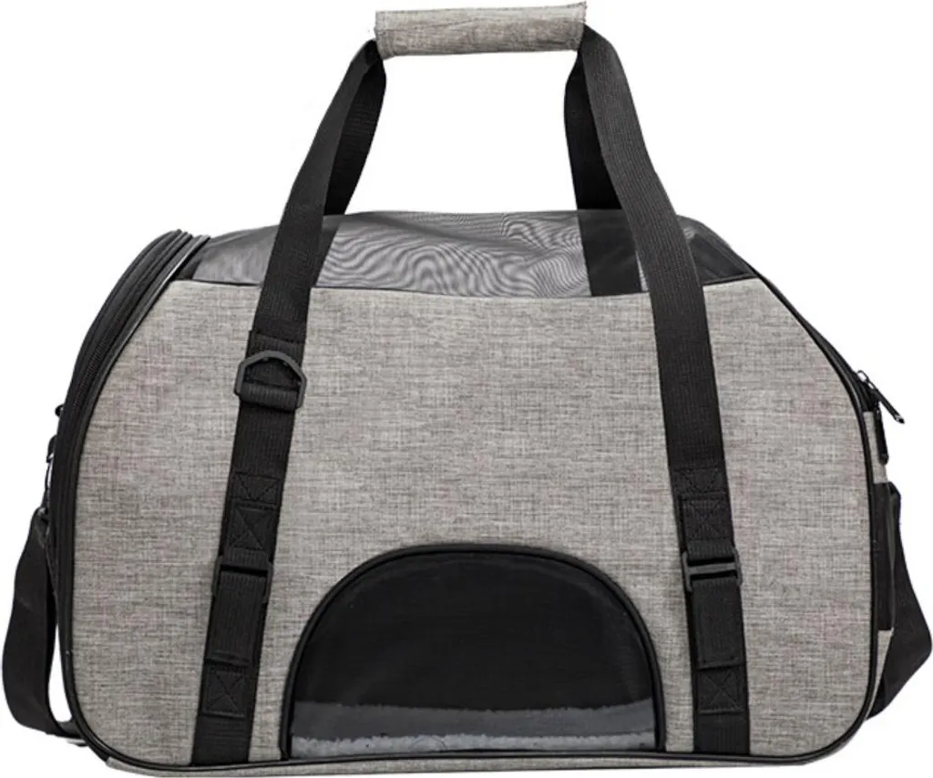 INF Sac de Transport Animaux Gris en Maille Aérée - Léger et Portable