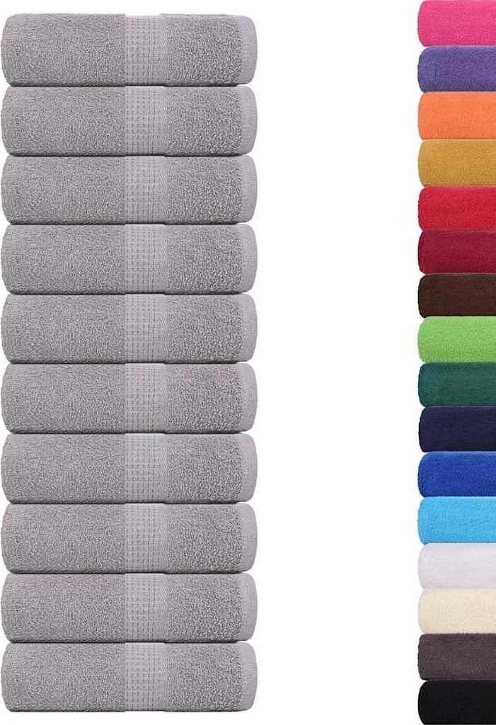 vidaXL Gästetücher FROGN 10 Stk. Grau 30x50 cm 360 g/m² Produktbild 