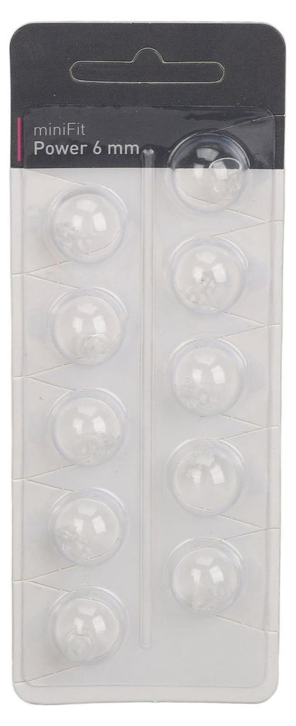10 Stück Hörgeräte-Ohrstöpsel, hohe Transparenz, doppellagig, geschlossen, komfortabel, antistatisch, 6 mm