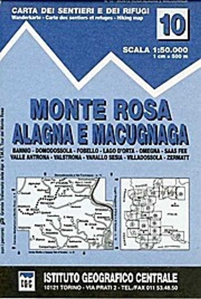 IGC Italien 1 : 50 000 Wanderkarte 10 Monte Rosa