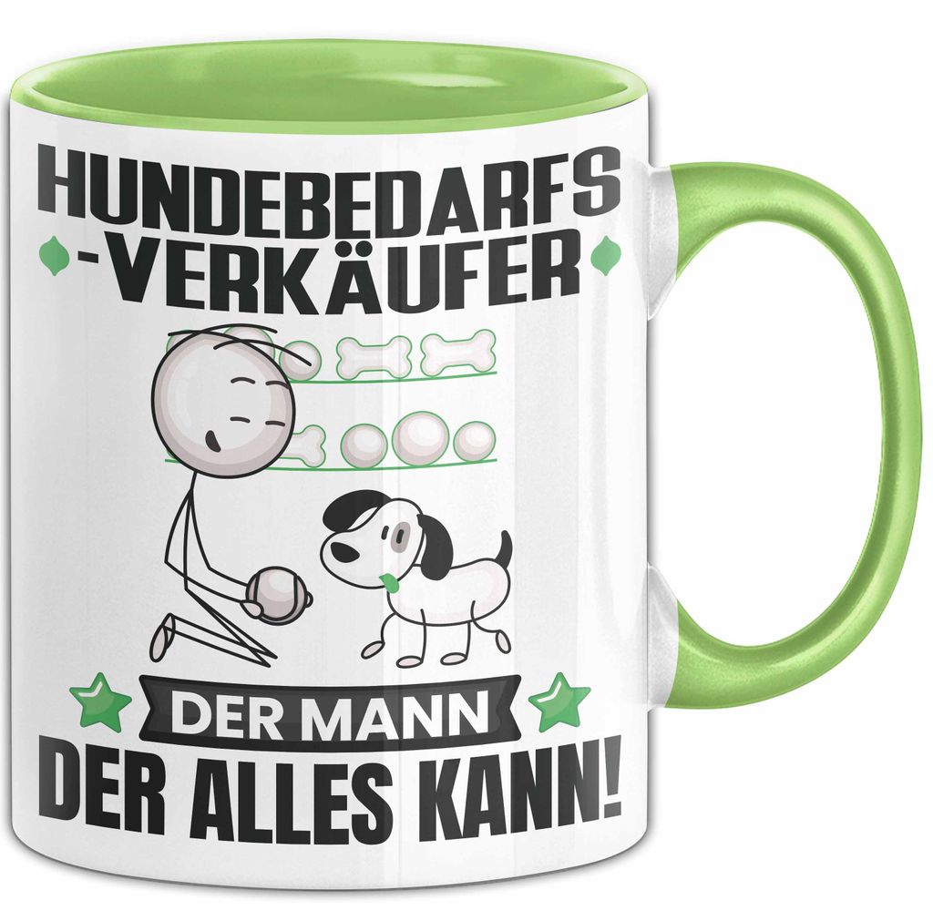 Hundebedarfsverkäufer Tasse Geschenk für Hundebedarfsverkäufer Der Mann Der Alles Kann Geschenkidee zum Geburtstag (Grün)