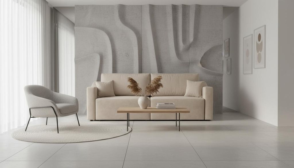 Wohnero24 Schlafsofa MONELLA 234 x 100 cm – modernes Sofa mit Schlaffunktion 154 x 200 cm & 2 Bettkästen, RIVIERA Veloursstoff in Beige
