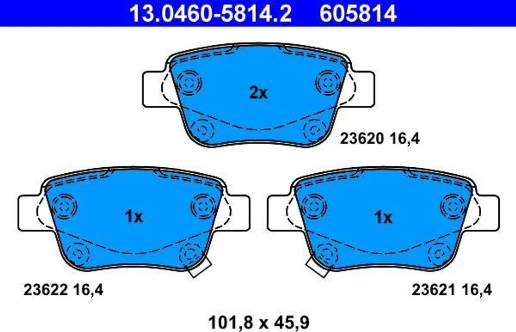Plaquettes de Frein Arrière pour Toyota Avensis - Sécurité Routière OE