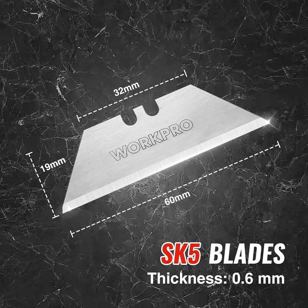 Lames Trapézoïdales 0.6mm en Acier SK5 - Pack de 50 Lames Haute Qualité