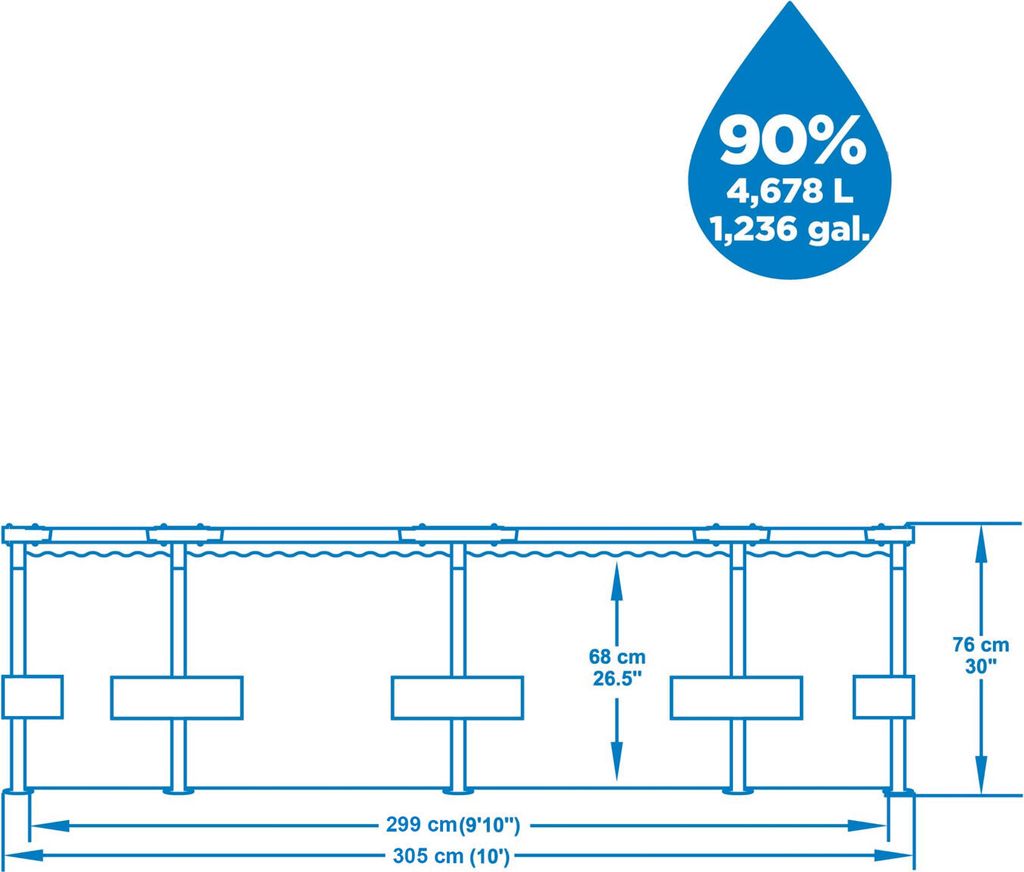 Bestway Steel Pro Swimming-Pool 305x76 cm Produktbild 20