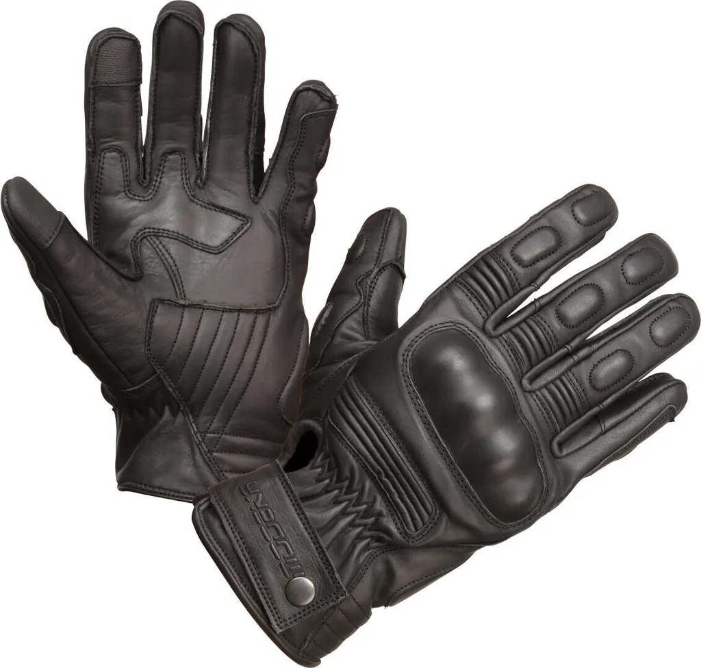 Gants moto en cuir noir Modeka Urban Legend taille 6 style rétro chic