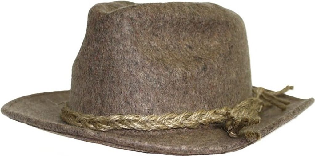 Filzhut Trachtenhut Seppelhut Sepplhut Zopfband melliert, Größe:57