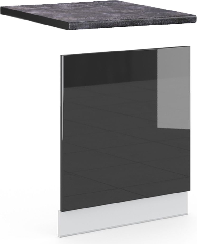 Frontblende Vicco Fame-Line Anthrazit Hochglanz 60 cm , AP Produktbild 