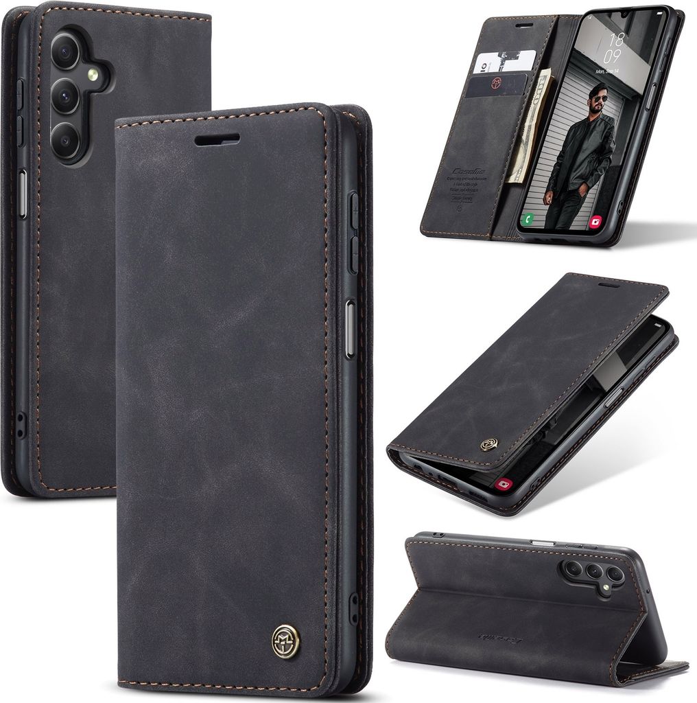 Klapphülle für Samsung Galaxy A15 5G (Case Me) - Schwarz