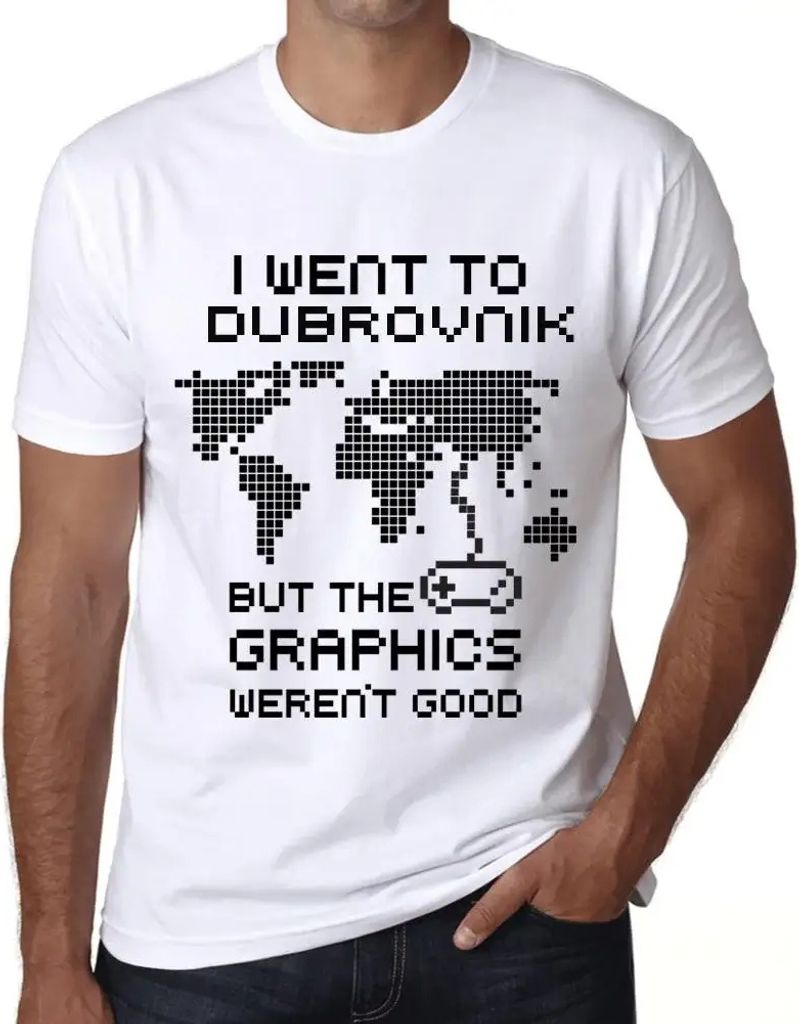 Herren Grafik T-Shirt Ich war in Dubrovnik aber die Grafiken waren nicht gut – I Went To Dubrovnik But The Graphics Weren’t Good – Öko-Veran...