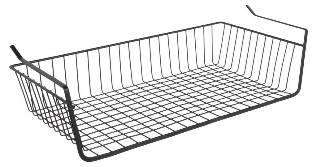 Hangekorb fur Schrank - Metall - 56 x 26 x 14 cm - schwarz Produktbild 