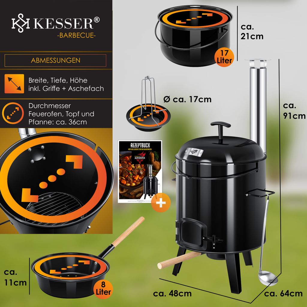 KESSER® Gulaschkessel Gulaschkanone | Eintopfofen mit Produktbild 7