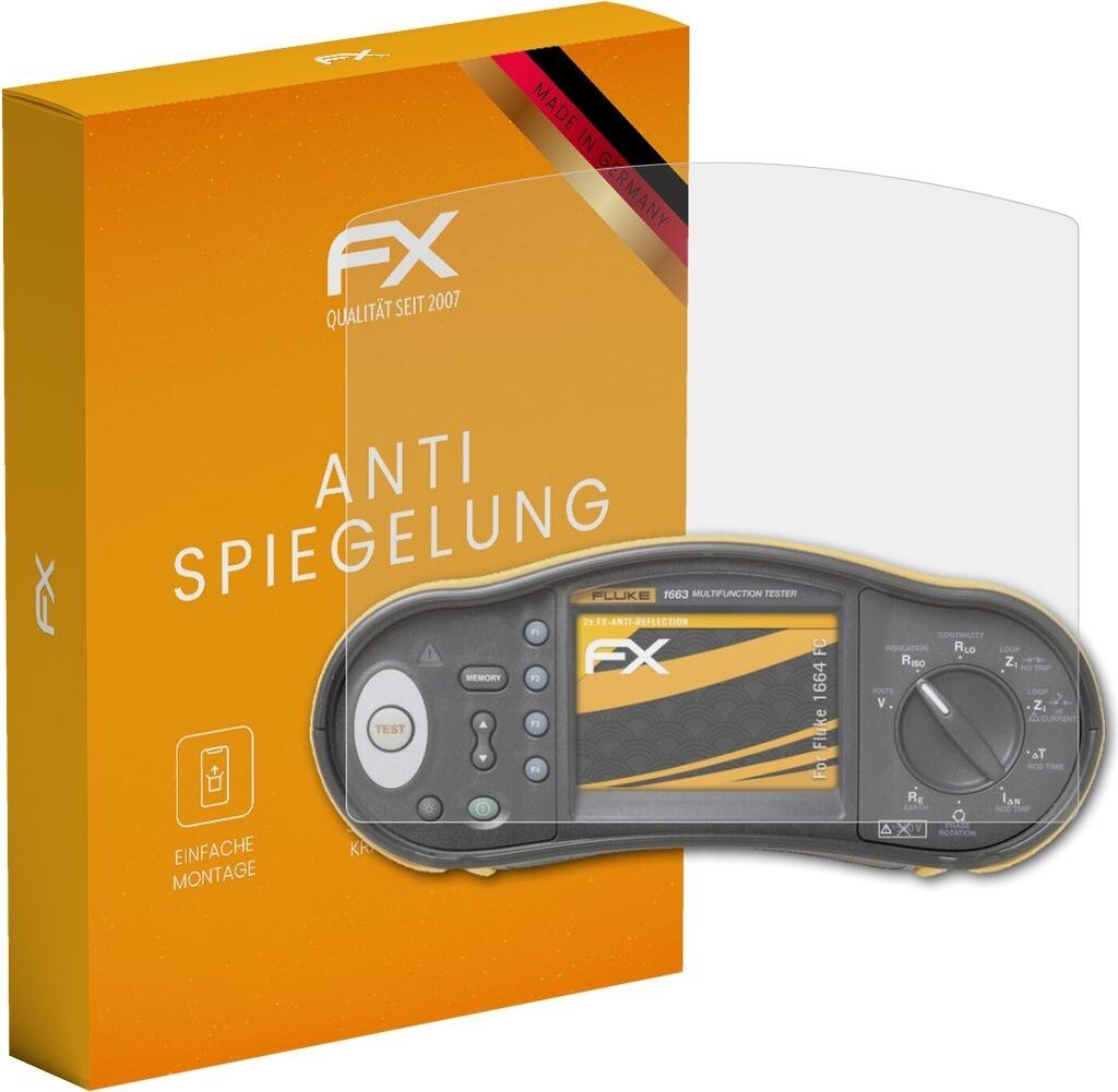 atFoliX FX-Antireflex 2x Schutzfolie kompatibel mit Fluke 1664 FC Displayfolie