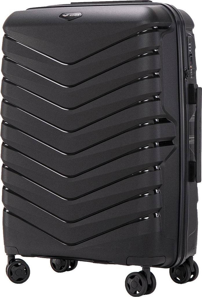 Mittlerer Koffer Wings PHOENIX 24" TSA-Schloss Schwarz