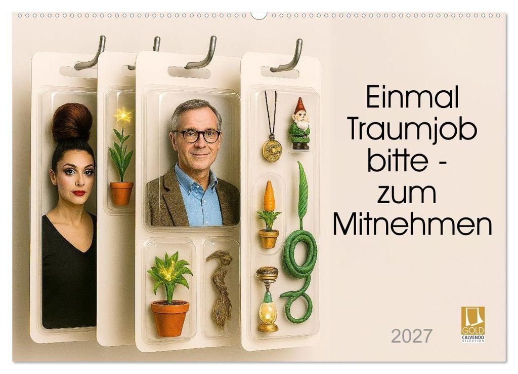 Einmal Traumjob bitte - zum Mitnehmen (Wandkalender 2027 DIN A2 quer), CALVENDO Monatskalender