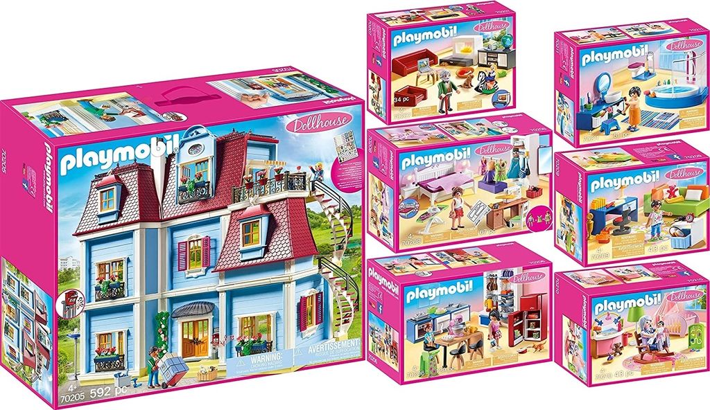 PLAYMOBIL 70205-6-7-8-9-10-11 Dollhouse 7er Set Pu