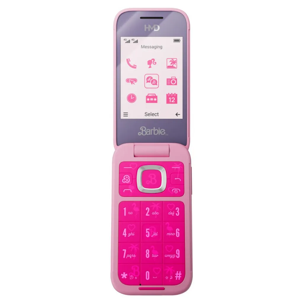 Hynix Barbie Phone - Téléphone Rose Vintage avec Écran Couleur et Clavier