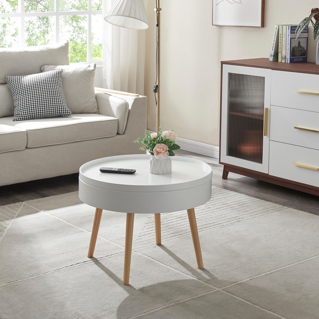 Couchtisch 'Bongard' mit abnehmbarer Tischplatte Ø60 x 45 Produktbild 