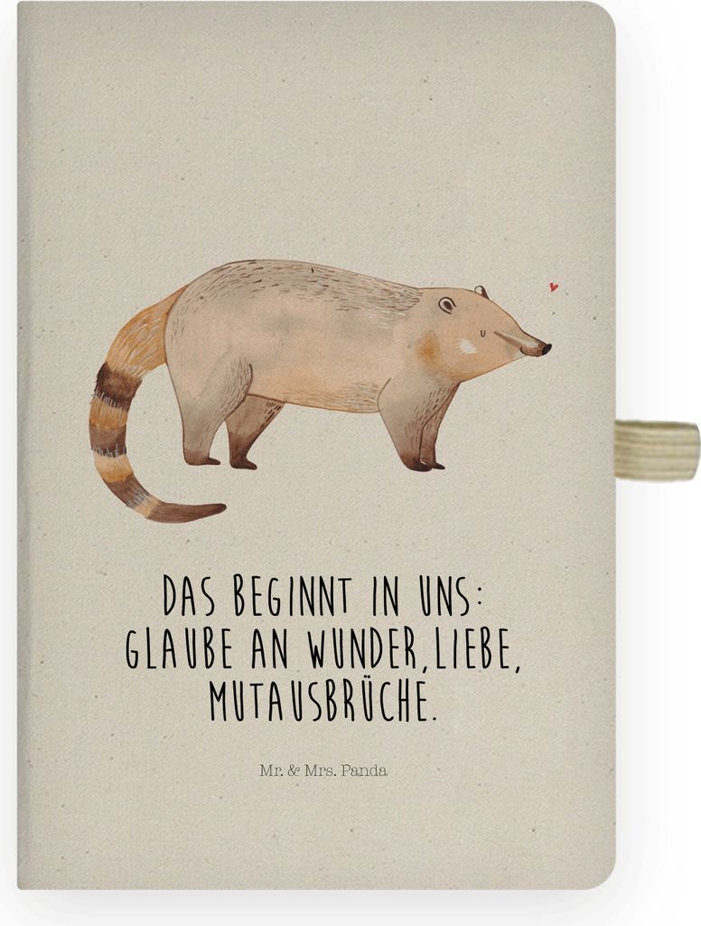Mr. & Mrs. Panda Journal Nasenbär - Transparent - Geschenk, Produktbild 