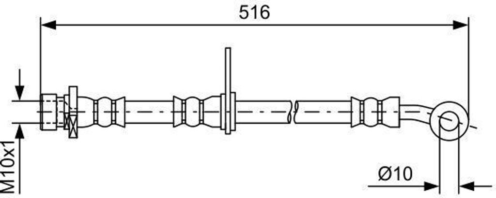 BOSCH 1 987 481 730 - OE 01464 TL1 G00 Bremsschlauch für Accord VIII