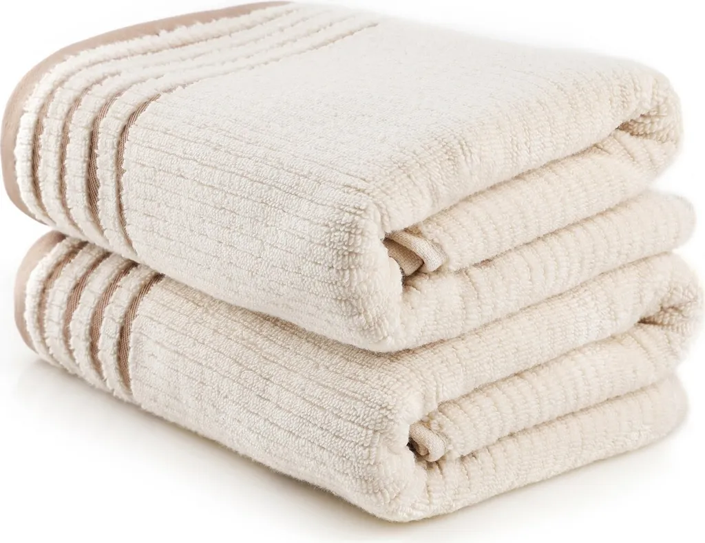 Teli Bagno Mayra Cappuccino Mijolnir: Set 2 Pezzi in Microcotone Luxury