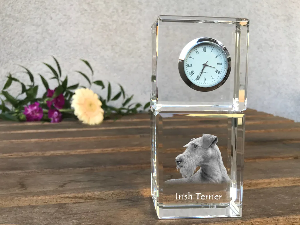 Orologio Irish Terrier in Cristallo Art-Dog | Regalo Cane Personalizzato - 2