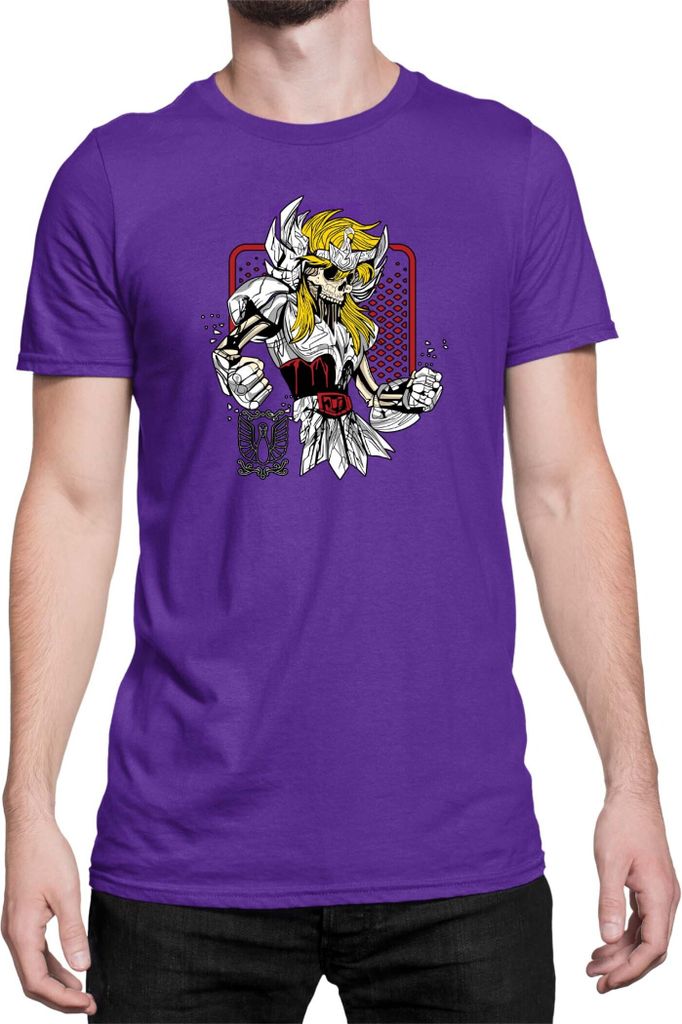 Herren T-Shirt Japan Anime Manga Saint Anime Seiya Zombie Knight 02 Seiya Zombie, Man 2XL / Lila