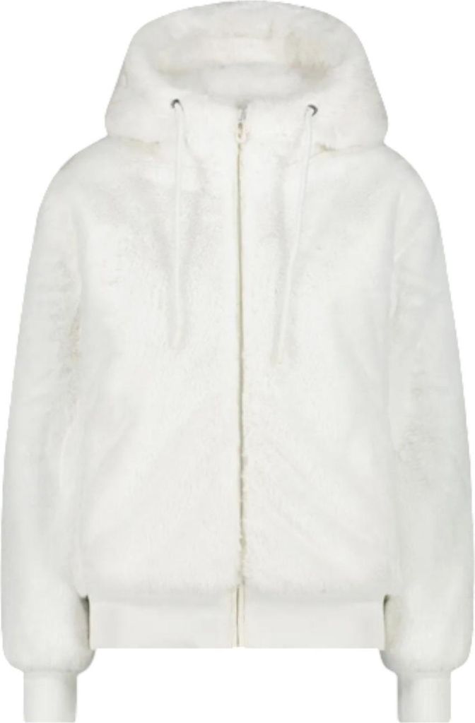 CMP Damen Kunstpelz Jacke mit Kapuze weiss 36