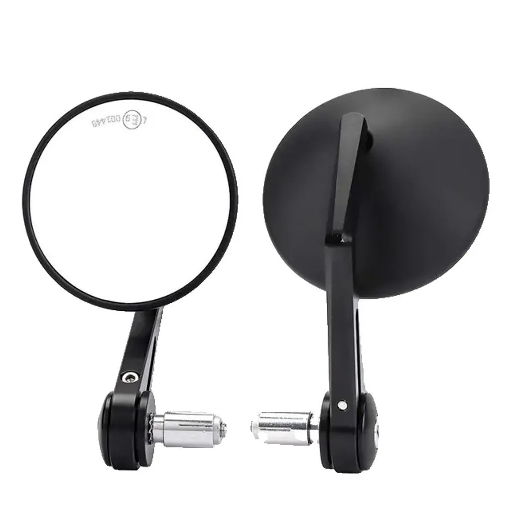 Specchietto Rotondo Bar-End per Moto Custom - Eccellenza Artigianale