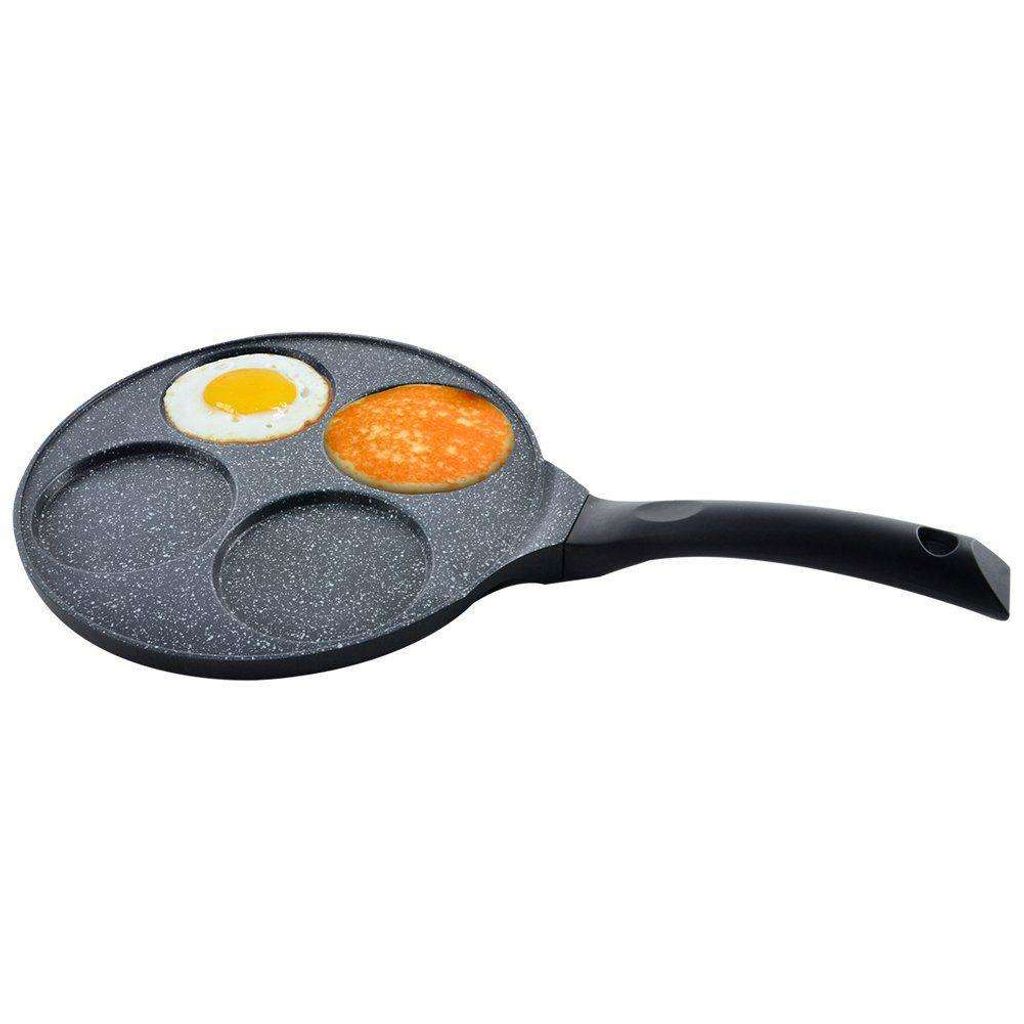 ORION Augenpfanne für 4 Eier Crepepfanne für Gas Induktion Ø 27 cm GRANIT