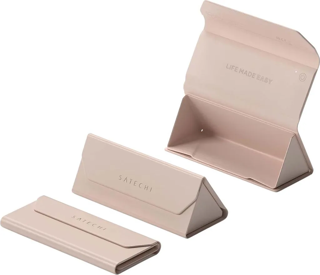 Étui à Lunettes Connecté Rose Satechi compatible Localiser Apple et Qi