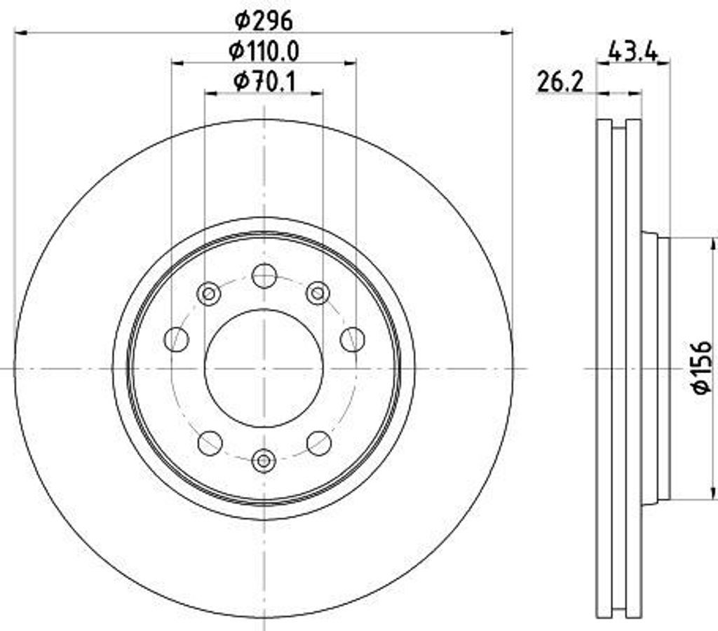 HELLA 8DD 355 122-371 - OE 15147573 Bremsscheibe für GT Cabriolet (M07)