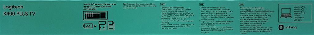 Bezprzewodowa klawiatura dotykowa Logitech K400 Plus czarna Zdjęcie produktu 31