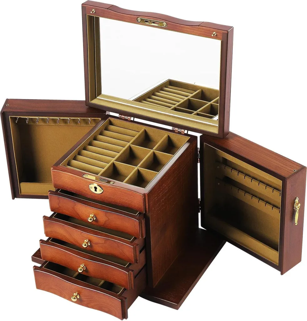 Portagioie Vintage 5 Livelli Marrone - Must-Have Estetico 2026
