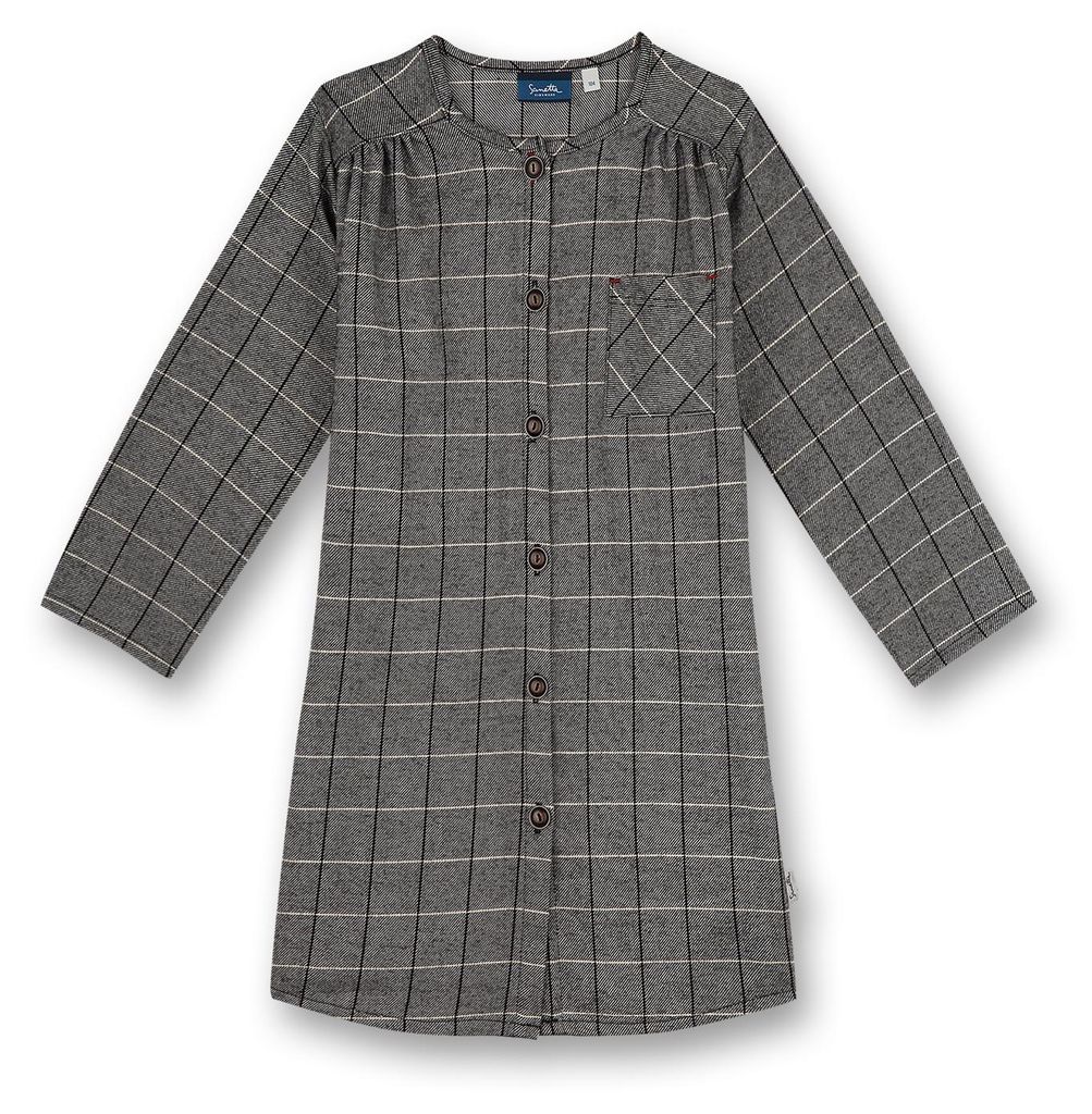 Sanetta Kidswear Mädchen-Kleid grau kariert 92