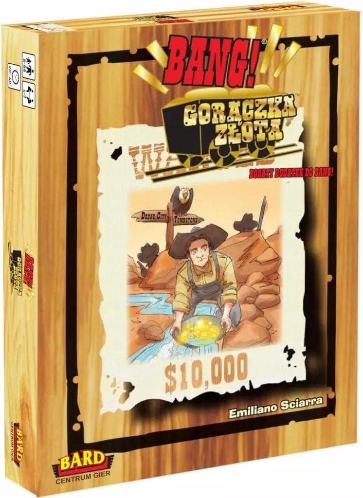 Spielerweiterung Peng! Goldrausch mit polnischer Sprachausgabe