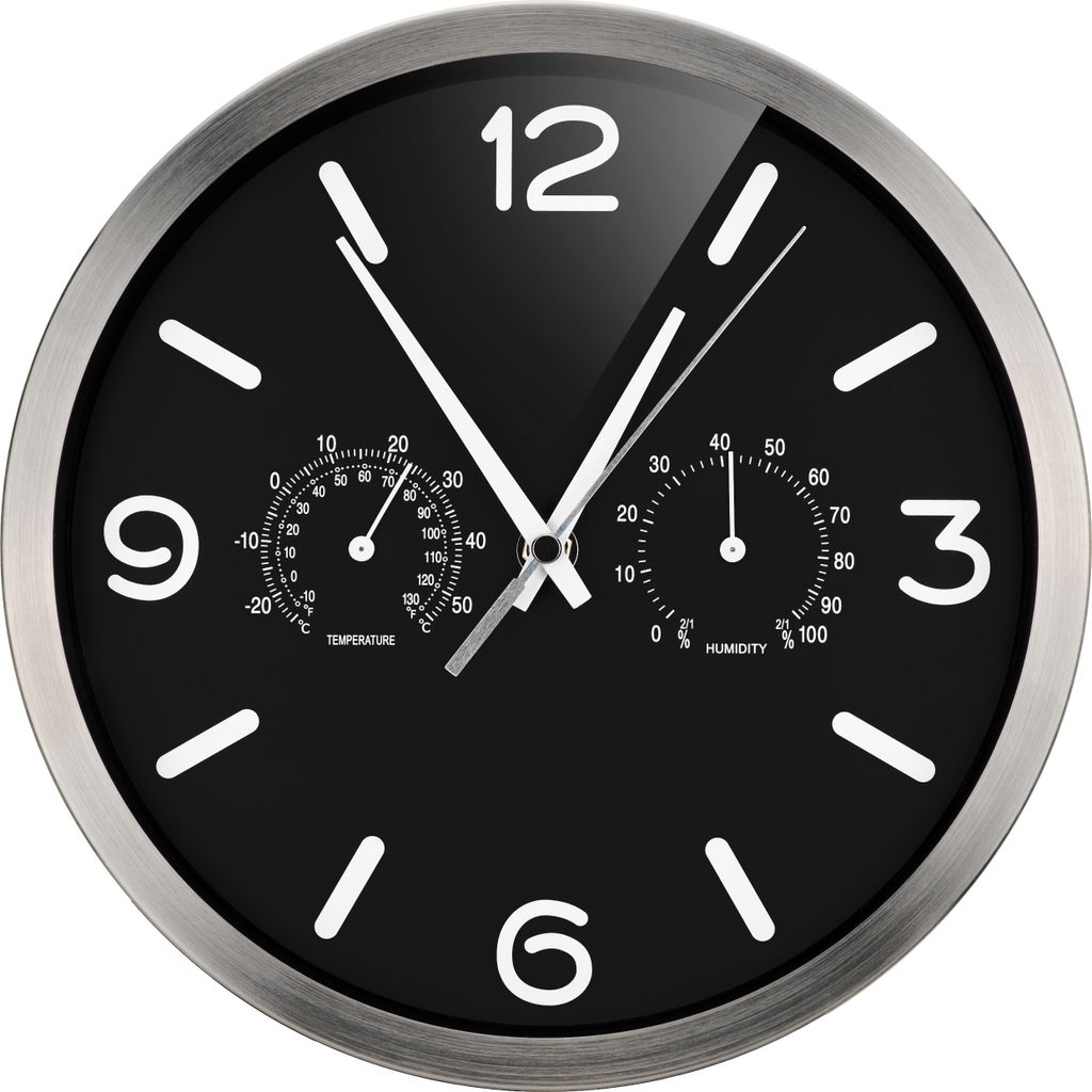 BRESSER MyTime DCF Thermo-/ Hygro- Horloge murale 25cm noir Image du produit 