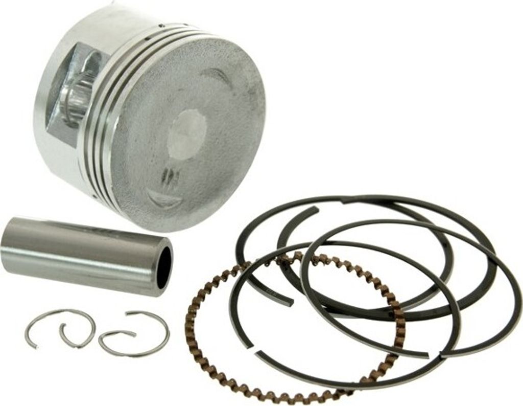 Kolben , 47mm komplett, Motortyp QMB139 / QMA139 Baumarkt, Chinaroller, 4-Takter, Baotian, BT49QT, Rocky, Benzhou, City Star, Formular 2000, 3000, ...