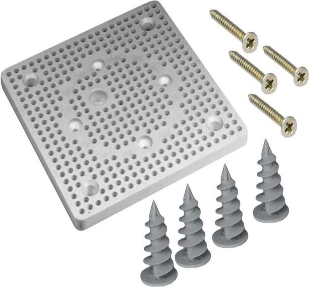 Montageplatte 110×110 für Wände mit Polystyrol PMST60