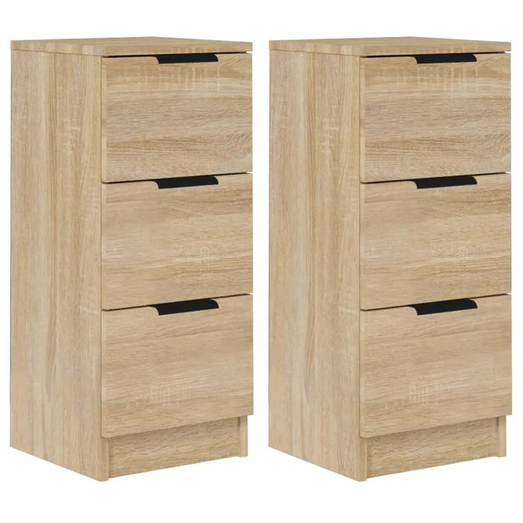 Mobili SYFAX Rovere Sonoma | Set 2 Credenze 30x30x70 cm Home Decor