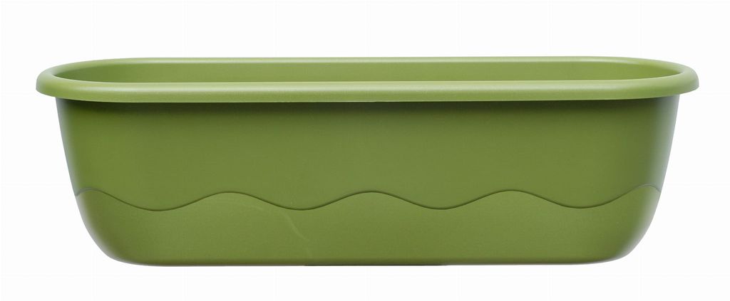 Geländerkasten, Blumentopf, Blumenkasten, Selbstbewässerung, 60 cm, 11L, grün
